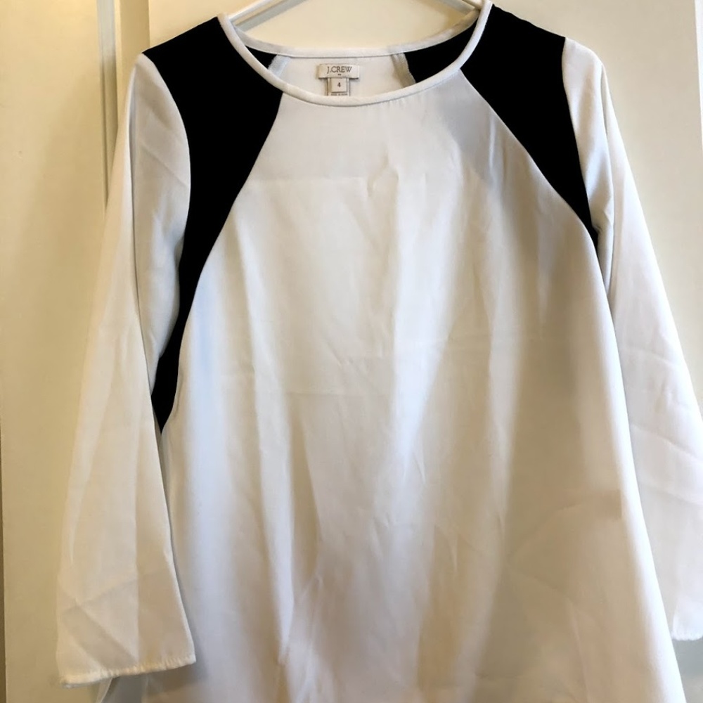Black and White J. Crew Top